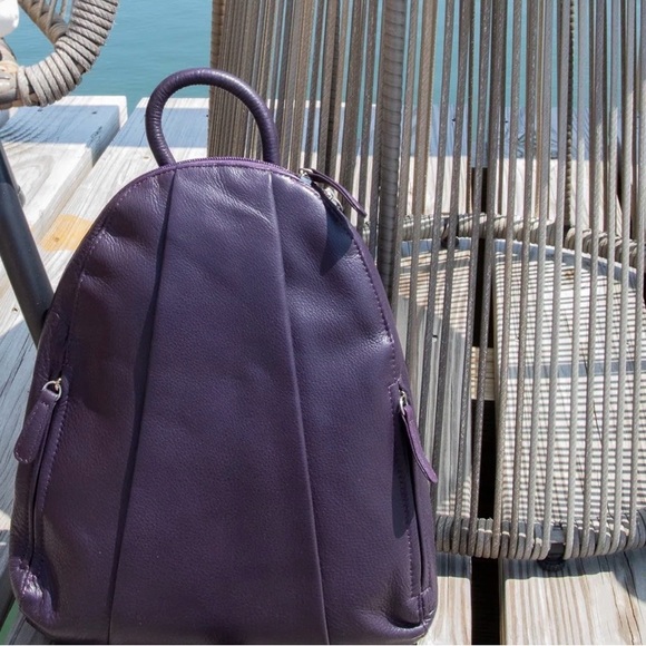 NWOT Osgoode Marley Teardrop Multi Zip Black Leather Backpack Travel Designer - Picture 16 of 16